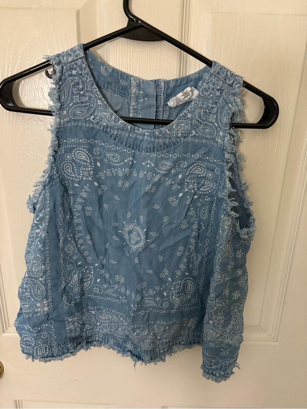 For The Republic Light Blue Bandana-Print Sleeveless Tank